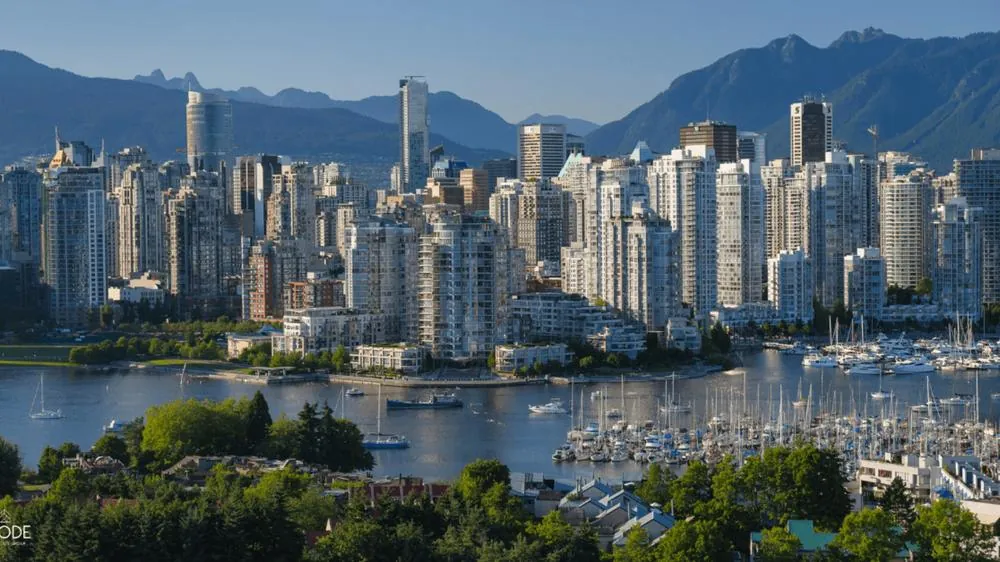 Port Coquitlam, BC cityscape with mountain views