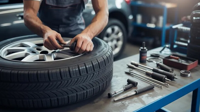 Flat Tire Repair service at Tire Point Automotive in New Westminster