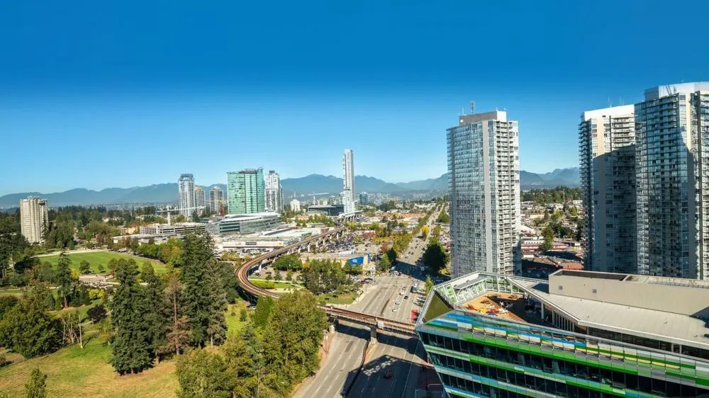 Surrey, BC city centre with urban skyline